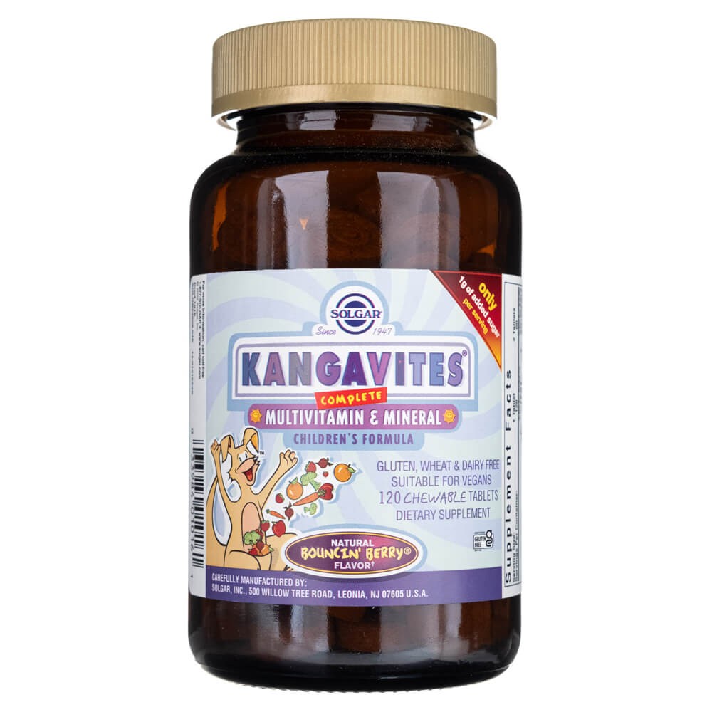 Solgar Kangavites Multivitaminai ir mineralai Bouncin' Berry - 120 tablečių