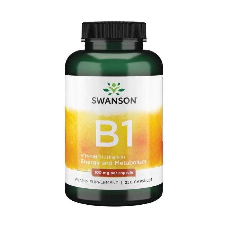 Swanson Vitaminas B-1 (Tiaminas) 100 mg - 250 kapsulių