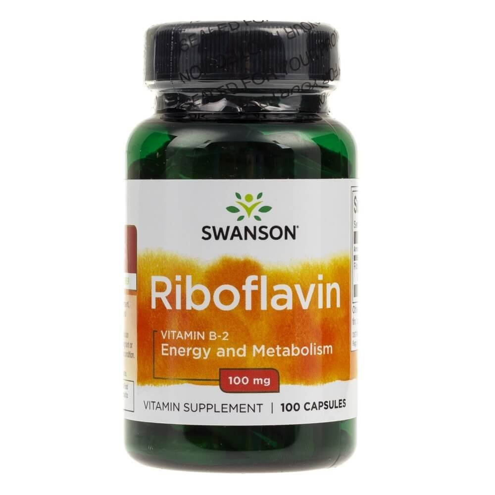 Swanson Vitaminas B-2 Riboflavinas (riboflavinas) 100 mg - 100 kapsulių