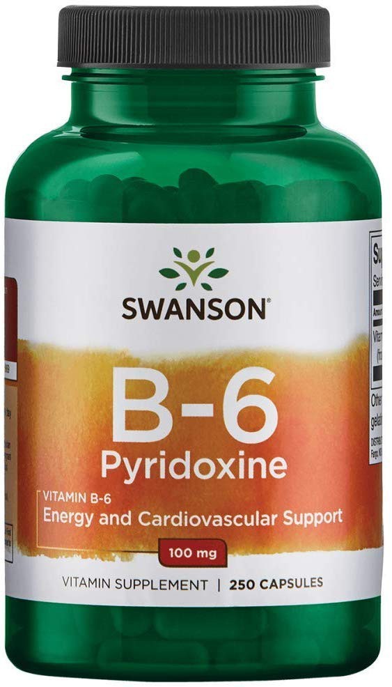 Swanson Vitaminas B6 100 mg - 250 kapsulių