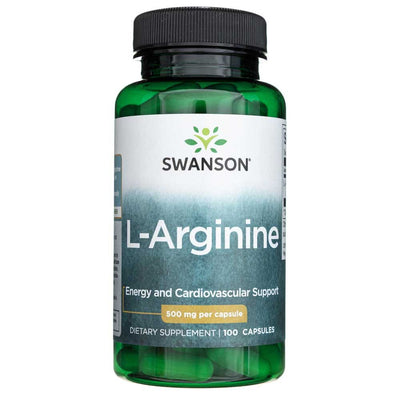 Swanson L-Arginine 500 mg – 100 kapsulių