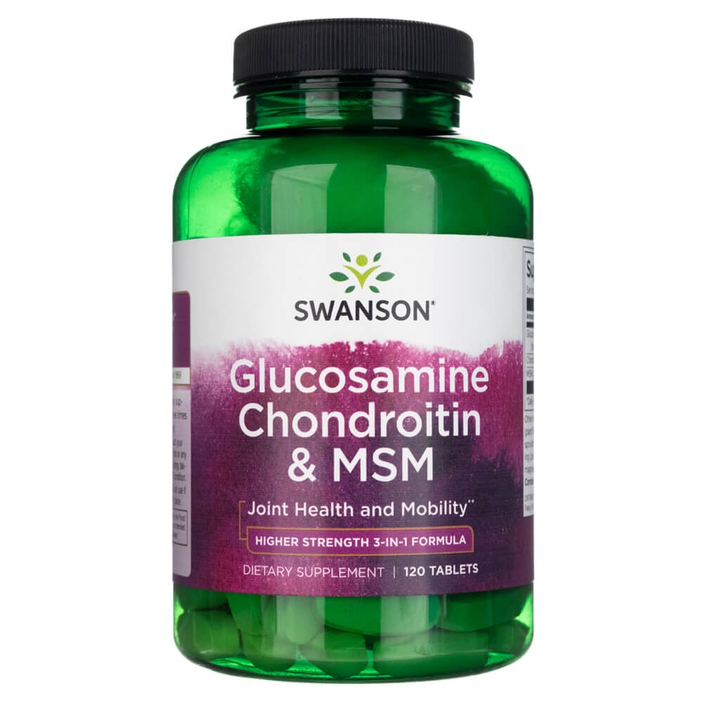 Swanson Gliukozaminas Chondroitinas MSM 500 mg - 120 tablečių