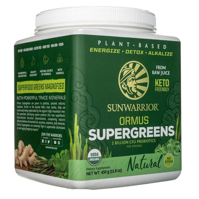 Sunwarrior Ormus SuperGreens natūralus, beskonis - 450 g