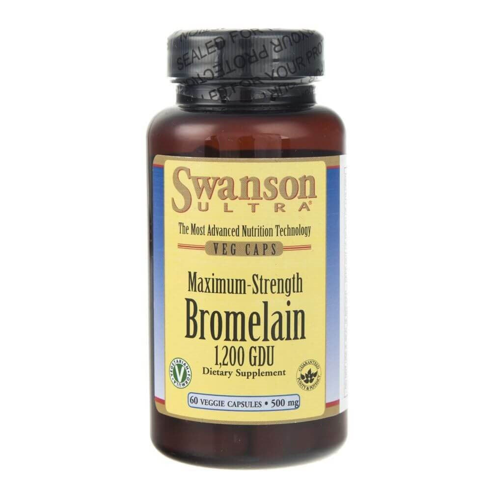 Swanson Bromelain Maximum Strength 1200 GDU - 60 kapsulių