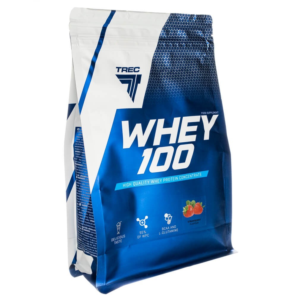 Trec Whey 100 išrūgų baltymų koncentratas, braškės - 700 g