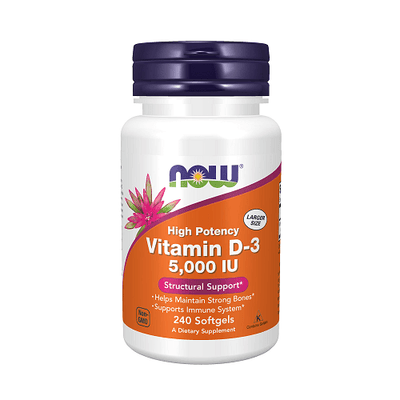 NOW Vitamin D-3 5000 IU, 240 capsules