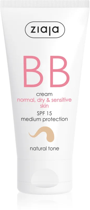 Ziaja BB cream for normal and dry skin, natural shade, SPF15, 50 ml