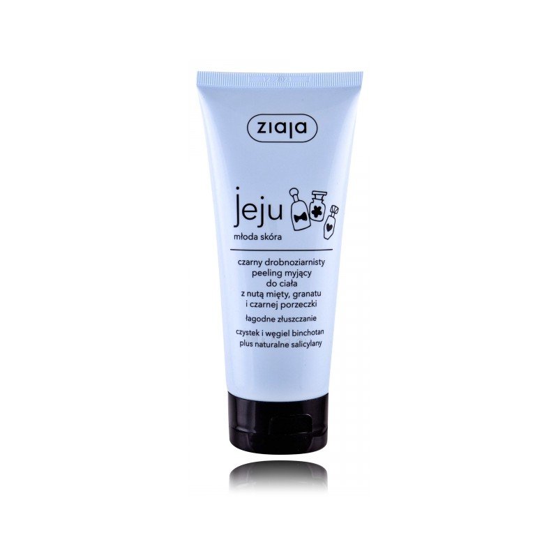 Ziaja Jeju Young Skin black fine-grained body scrub, 200 ml