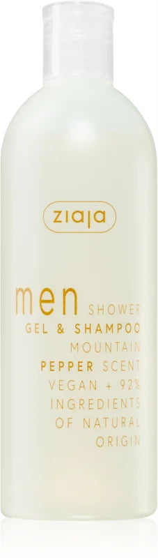 Ziaja MEN Mountain Pepper body and hair shower gel for men, 400 ml