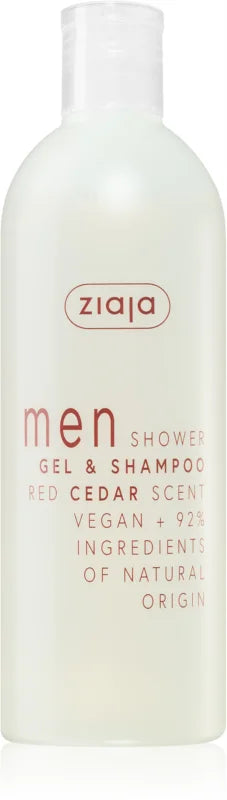 Ziaja MEN Red Cedar shampoo and shower gel "two in one", 400 ml