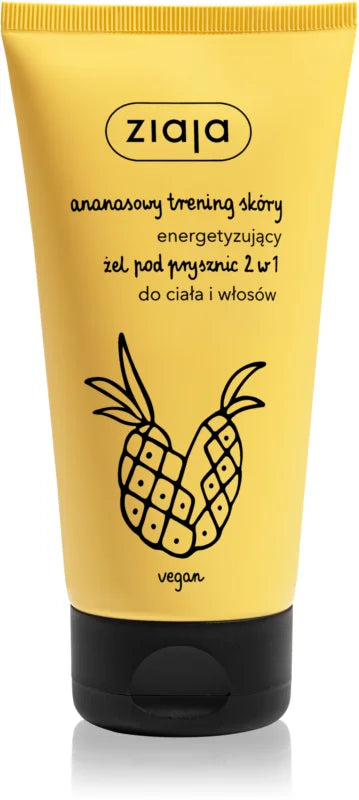 Ziaja pineapple energizing shower gel for body and hair, 160 ml