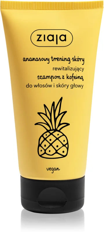 Ziaja pineapple refreshing shampoo with caffeine, 160 ml