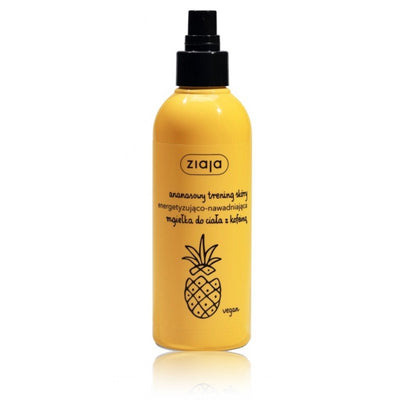 Ziaja pineapple refreshing and moisturizing body mist with caffeine, 200 ml