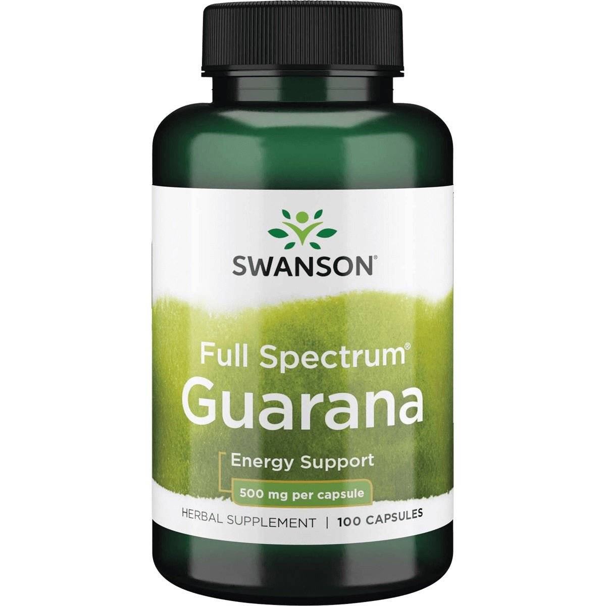 Swanson Guarana 500mg 100 Kapsulių kaina