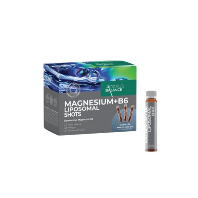 ACORUS BALANCE MAGNESIUM + B6 LIPOSOMAL SHOTS kaina