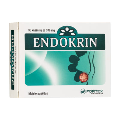 ENDOKRIN Fortex, 30 kapsulių po 376mg kaina