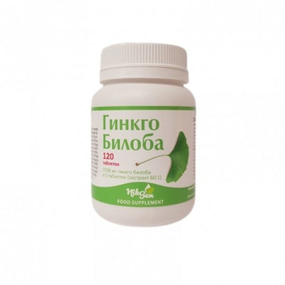 Ginkgo biloba Niksen Kraujotakai, atminčiai palaikyti, 120 tablečių kaina