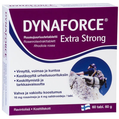 DYNAFORCE Rhodiola Rosea (rausvoji rodiolė arba auksinė šaknis), 60 tablečių HANKINTATUKKU kaina