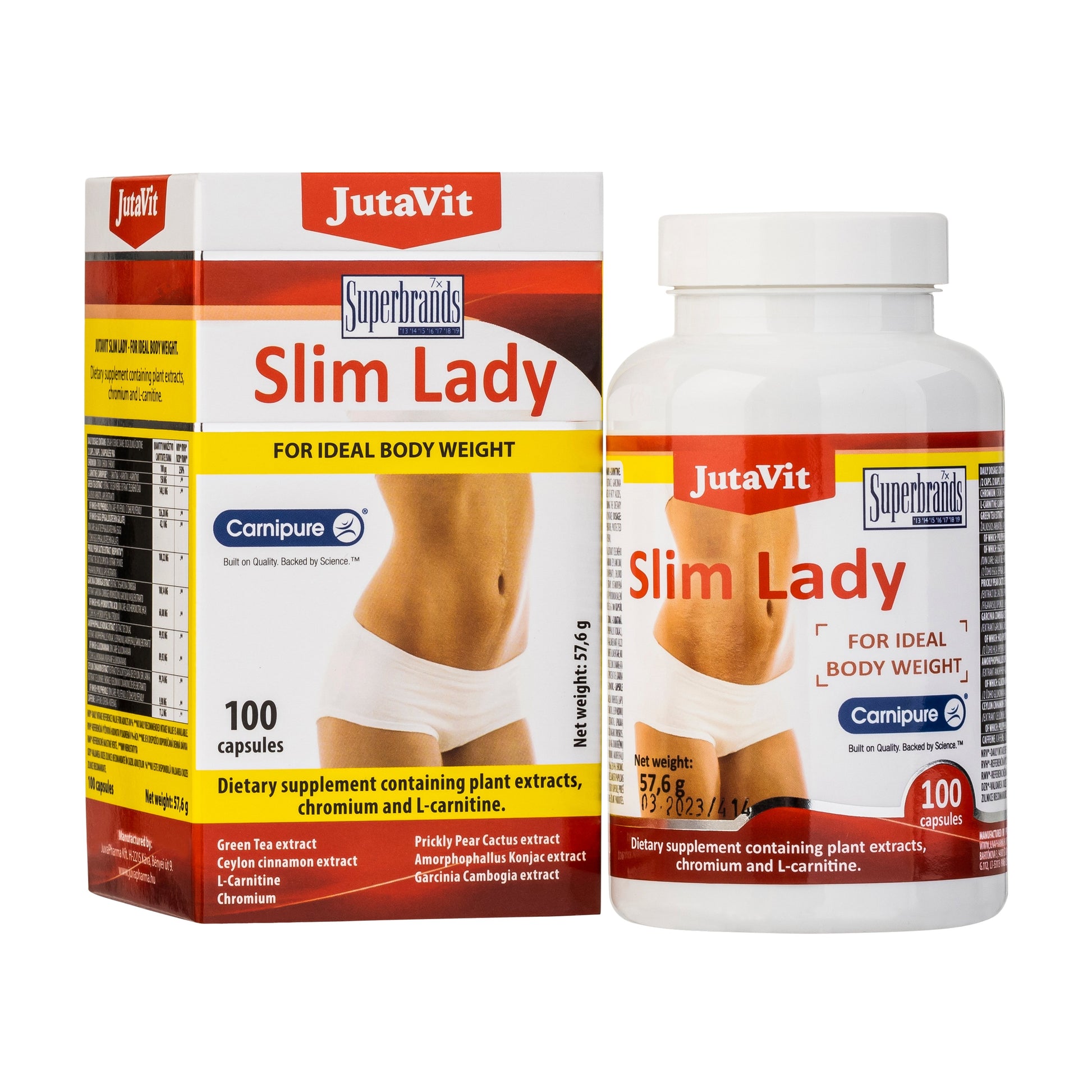 JUTAVIT SLIM LADY, 100 kapsulių kaina