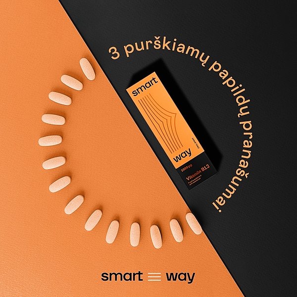 Smart Way purškiamas maisto papildas VITAMINAS B12, 30 ml kaina