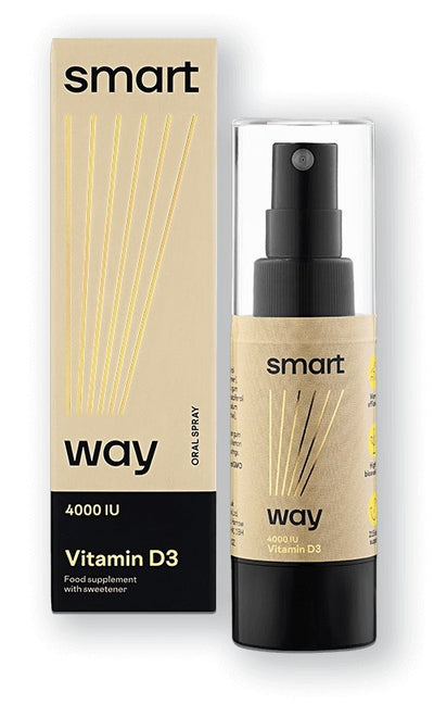 Smart Way purškiamas maisto papildas vitaminas D3 4000 TV , 30 ml kaina