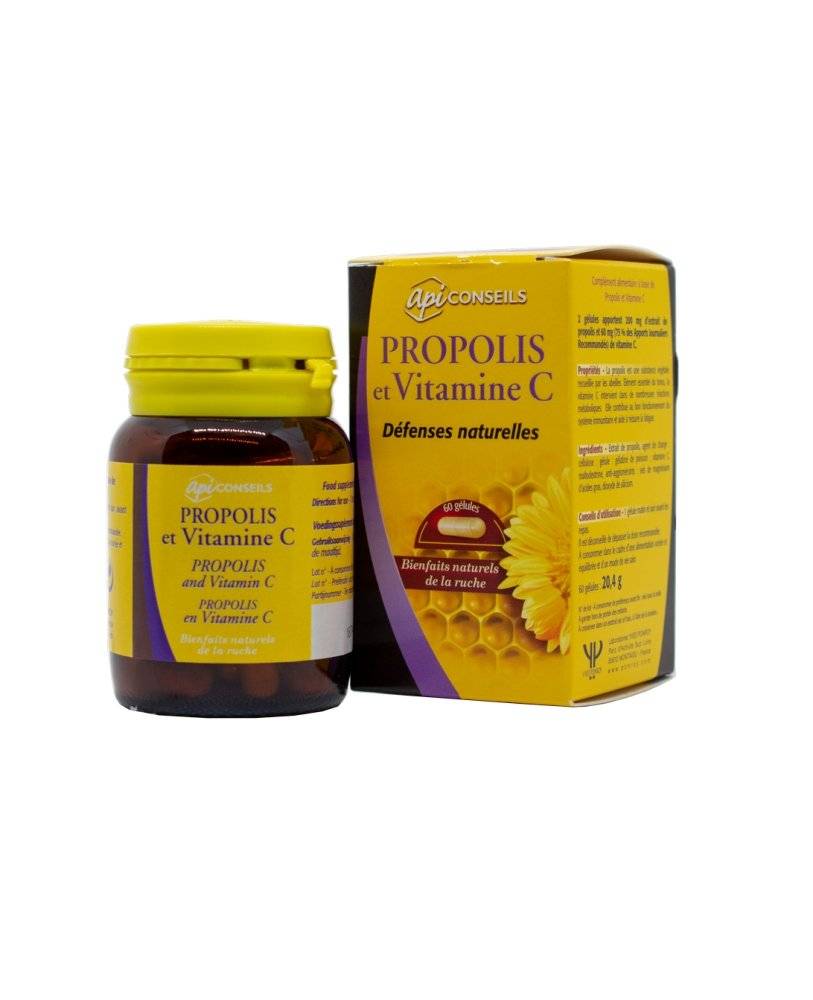 YVES PONROY Propolis ir vitaminas C, maisto papildas kaina